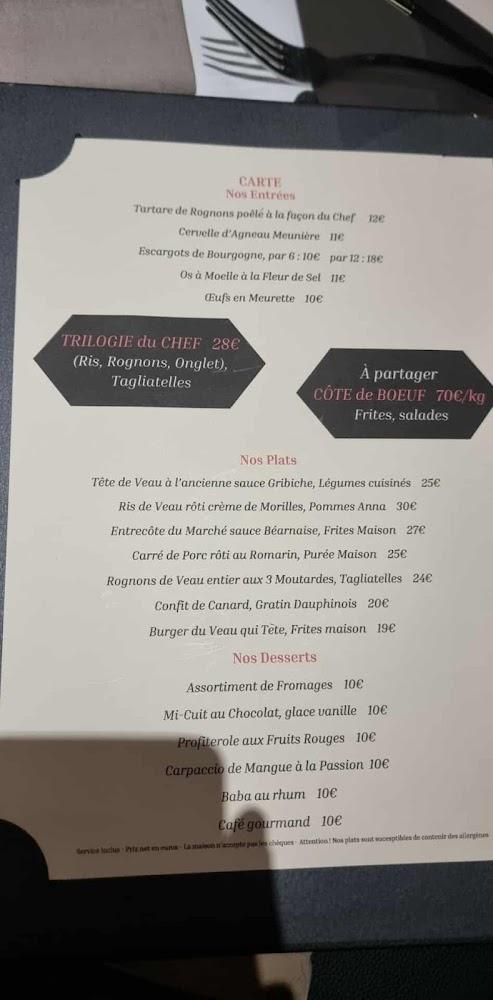 Au Veau qui Tète - Menu Image 2